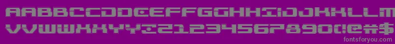 Troopersacad-Schriftart – Graue Schriften auf violettem Hintergrund