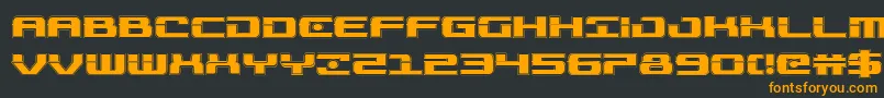 Troopersacad Font – Orange Fonts on Black Background