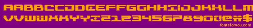 Troopersacad Font – Orange Fonts on Purple Background