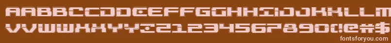 Troopersacad Font – Pink Fonts on Brown Background