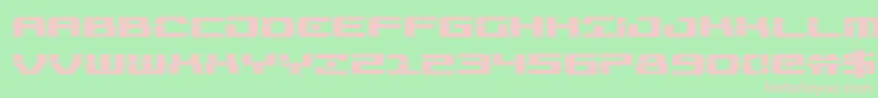 フォントTroopersacad – 緑の背景にピンクのフォント