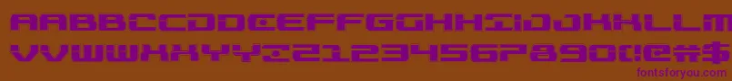 Troopersacad Font – Purple Fonts on Brown Background