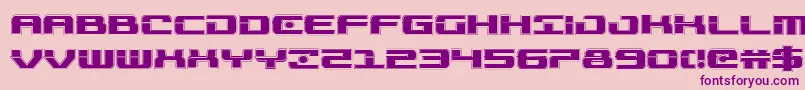 Troopersacad Font – Purple Fonts on Pink Background