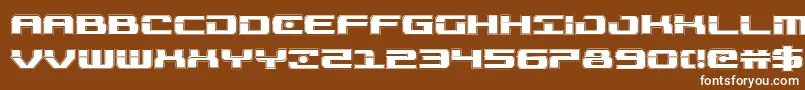 Troopersacad Font – White Fonts on Brown Background