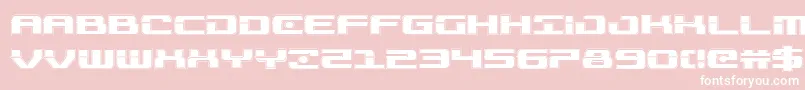 Troopersacad Font – White Fonts on Pink Background