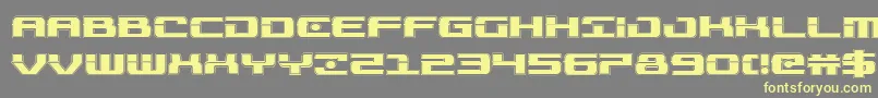 Troopersacad Font – Yellow Fonts on Gray Background