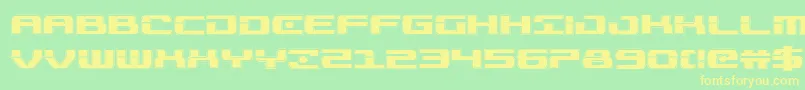 Troopersacad Font – Yellow Fonts on Green Background