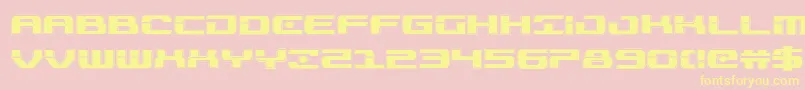 Troopersacad Font – Yellow Fonts on Pink Background
