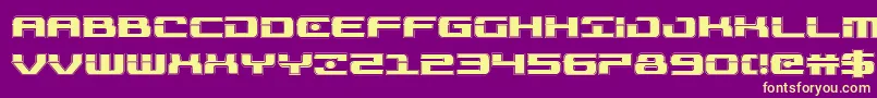 Troopersacad Font – Yellow Fonts on Purple Background