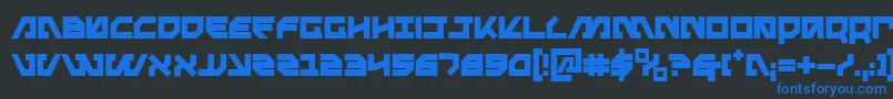 Fonte Metal Storm Bold – fontes azuis em um fundo preto
