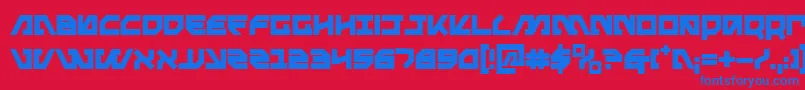 Czcionka Metal Storm Bold – niebieskie czcionki na czerwonym tle