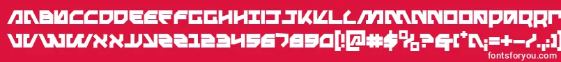 Czcionka Metal Storm Bold – białe czcionki na czerwonym tle