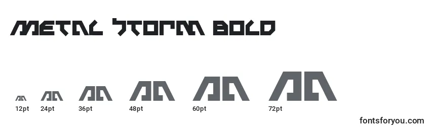 Metal Storm Bold Font Sizes