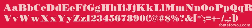 BodidlyRegular Font – Pink Fonts on Red Background