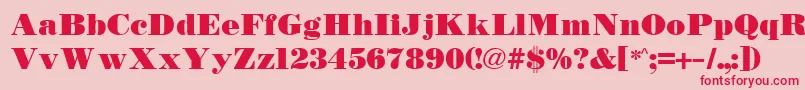 BodidlyRegular Font – Red Fonts on Pink Background