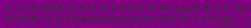 Vtcbelialsbladetricked Font – Black Fonts on Purple Background