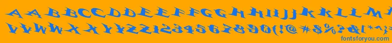 Vtcbelialsbladetricked Font – Blue Fonts on Orange Background