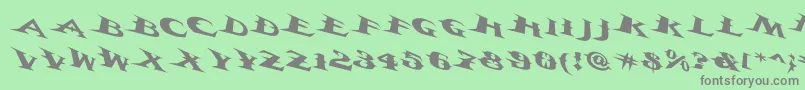 Vtcbelialsbladetricked Font – Gray Fonts on Green Background