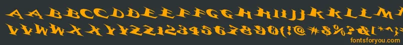 Vtcbelialsbladetricked Font – Orange Fonts on Black Background