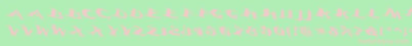 Vtcbelialsbladetricked Font – Pink Fonts on Green Background