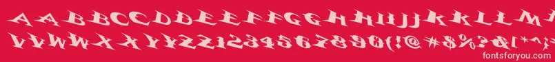 Vtcbelialsbladetricked Font – Pink Fonts on Red Background