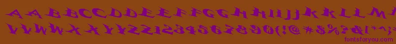 Vtcbelialsbladetricked Font – Purple Fonts on Brown Background