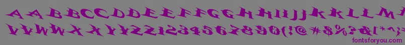 Vtcbelialsbladetricked Font – Purple Fonts on Gray Background