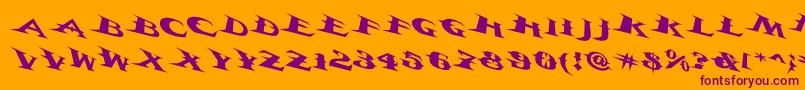 Vtcbelialsbladetricked Font – Purple Fonts on Orange Background