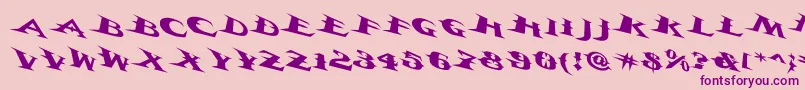 Vtcbelialsbladetricked Font – Purple Fonts on Pink Background
