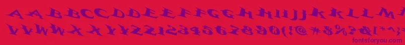 Vtcbelialsbladetricked Font – Purple Fonts on Red Background