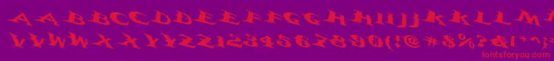 Vtcbelialsbladetricked Font – Red Fonts on Purple Background