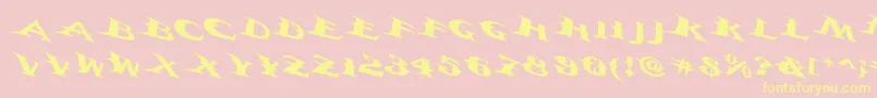 Vtcbelialsbladetricked Font – Yellow Fonts on Pink Background