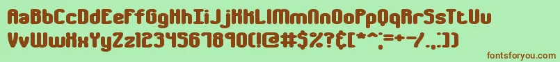 ChumblyBrk Font – Brown Fonts on Green Background