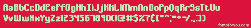 ChumblyBrk Font – Green Fonts on Red Background