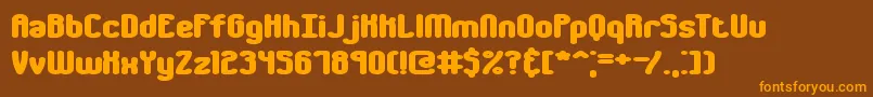 ChumblyBrk Font – Orange Fonts on Brown Background