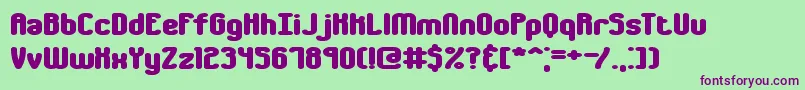 ChumblyBrk Font – Purple Fonts on Green Background