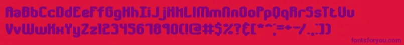 ChumblyBrk Font – Purple Fonts on Red Background
