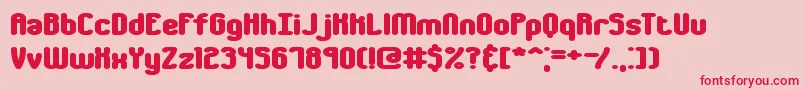 フォントChumblyBrk – ピンクの背景に赤い文字