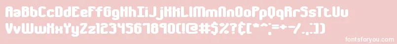 ChumblyBrk Font – White Fonts on Pink Background