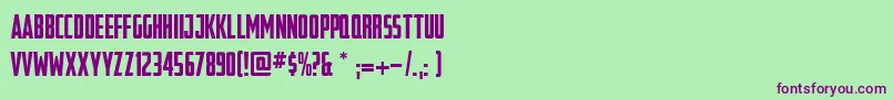 Outofmyleague Font – Purple Fonts on Green Background