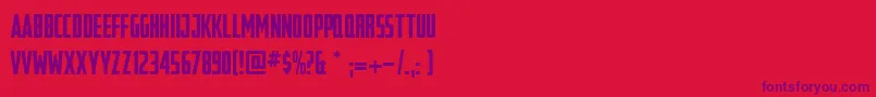 Outofmyleague Font – Purple Fonts on Red Background