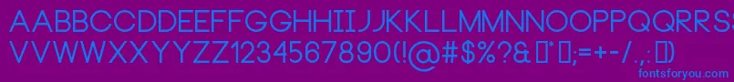 NeouBold-Schriftart – Blaue Schriften auf violettem Hintergrund