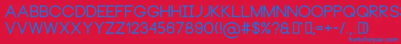 NeouBold-Schriftart – Blaue Schriften auf rotem Hintergrund