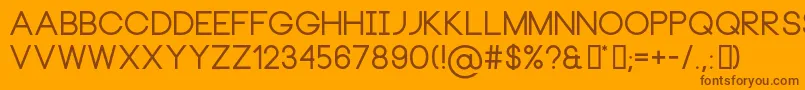 Fonte NeouBold – fontes marrons em um fundo laranja
