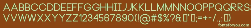 NeouBold-Schriftart – Grüne Schriften auf braunem Hintergrund