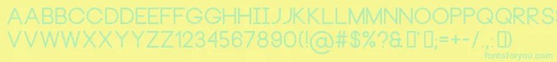 フォントNeouBold – 黄色い背景に緑の文字