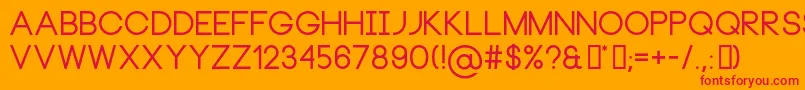 フォントNeouBold – オレンジの背景に赤い文字