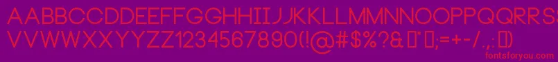 フォントNeouBold – 紫の背景に赤い文字