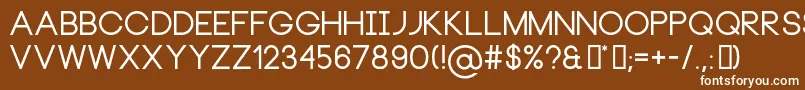 フォントNeouBold – 茶色の背景に白い文字