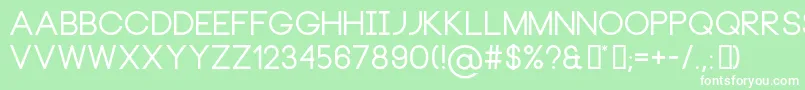 フォントNeouBold – 緑の背景に白い文字